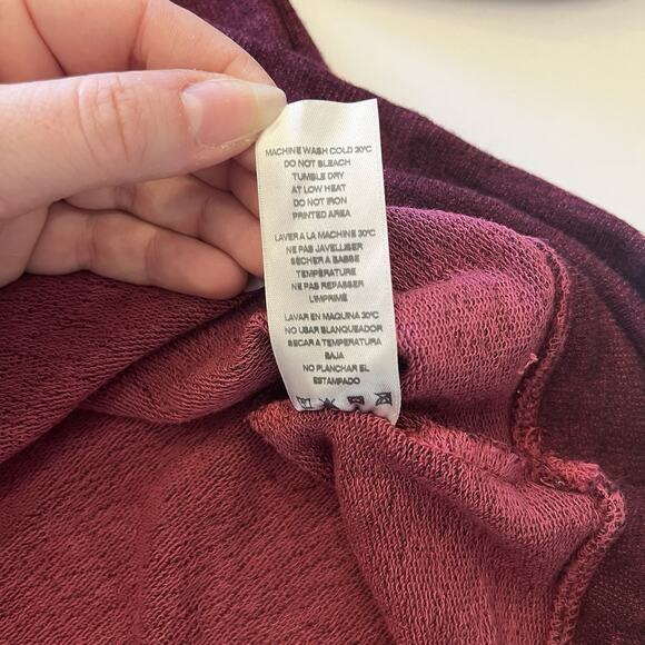 Sundry Sweatshirt Womens 2 Medium Burgundy Maroon Space Dye Crewneck Pullover - Picture 8 of 10